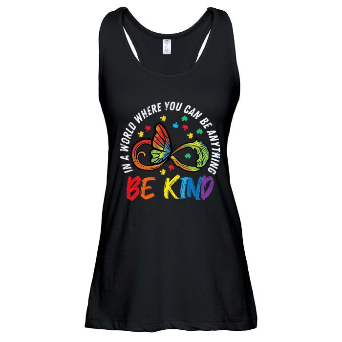 Be Kind Autism Infinity Butterfly Awareness Ladies Essential Flowy Tank