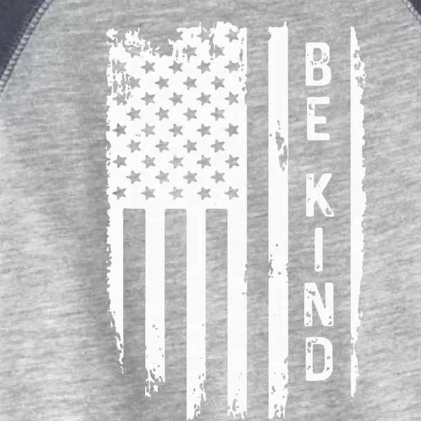 Be Kind American Flag Anti Bullying Unity Day Orange Toddler Fine Jersey T-Shirt