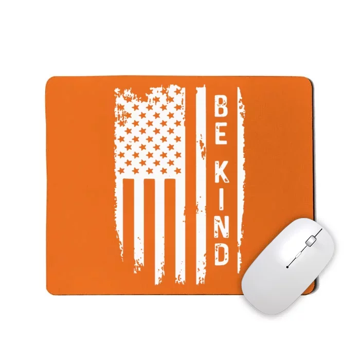 Be Kind American Flag Anti Bullying Unity Day Orange Mousepad