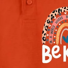 Be Kind Anti Bullying Orange Unity Day Leopard Raibow Dry Zone Grid Performance Polo