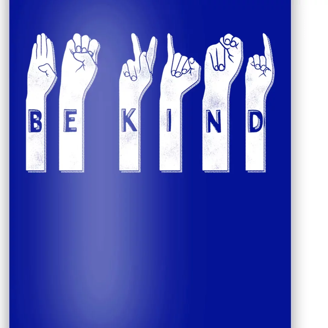 Be Kind American Sign Language Gift Poster