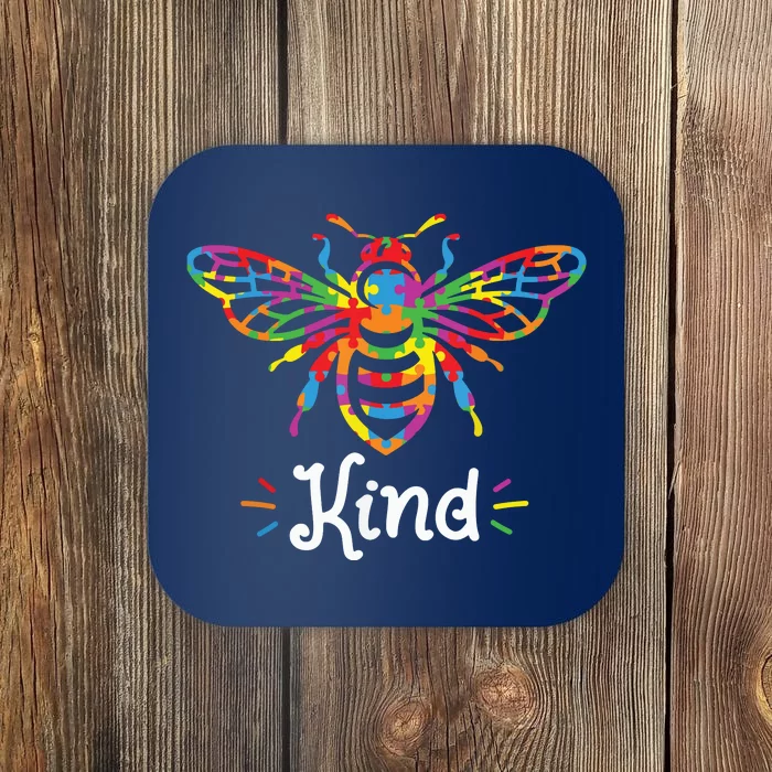 Be Kind Autism Awareness Autism Bee Kind Coaster