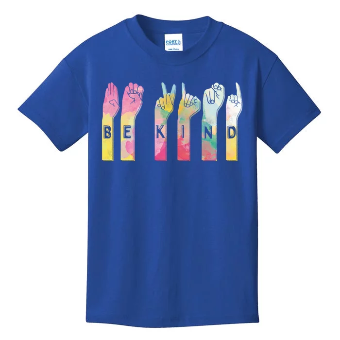 Be Kind Asl Alphabet American Sign Language Gift Kids T-Shirt