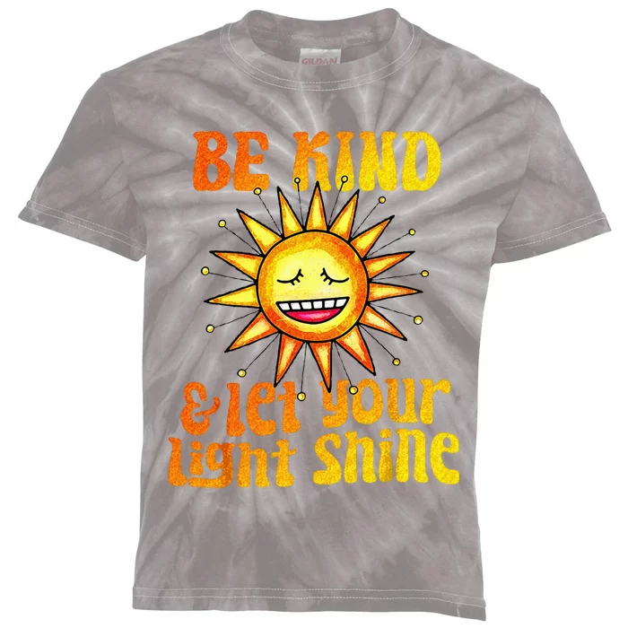 Be Kind And Let Your Light Shine Inspirational Kids Tie-Dye T-Shirt