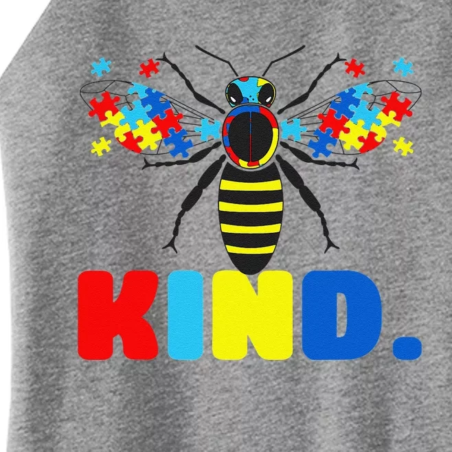 Bee Kind Autism Awareness Anti Bullying Autistic Friend Gift Women’s Perfect Tri Rocker Tank