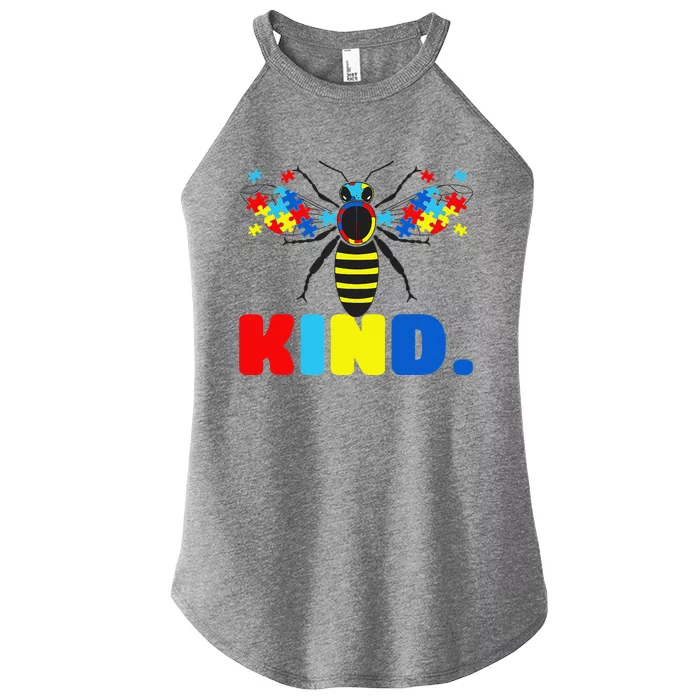 Bee Kind Autism Awareness Anti Bullying Autistic Friend Gift Women’s Perfect Tri Rocker Tank