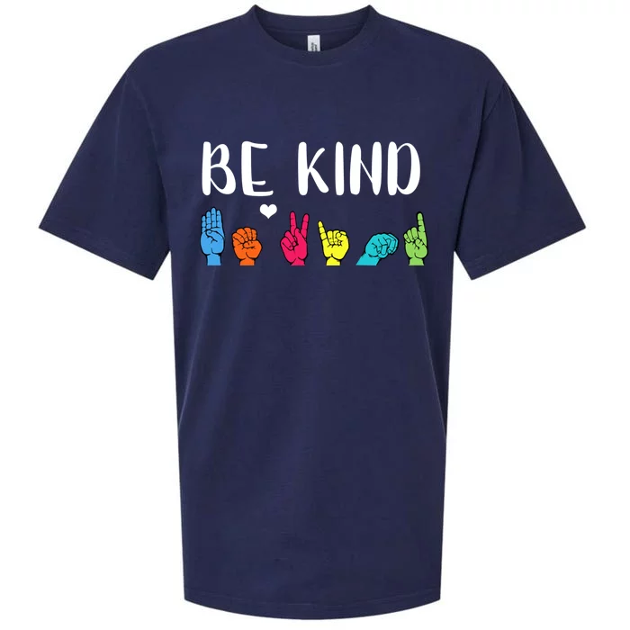 Be Kind Asl American Sign Language Cute Kindness Gift Sueded Cloud Jersey T-Shirt