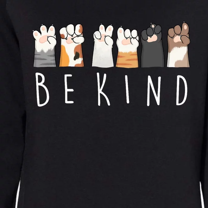 Be Kind Asl Sign Language Kindness Cat Paws Finger Signs Womens California Wash Sweatshirt