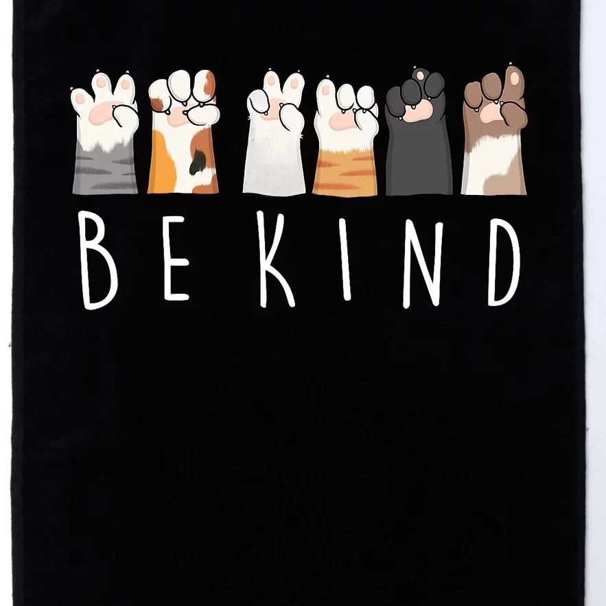 Be Kind Asl Sign Language Kindness Cat Paws Finger Signs Platinum Collection Golf Towel