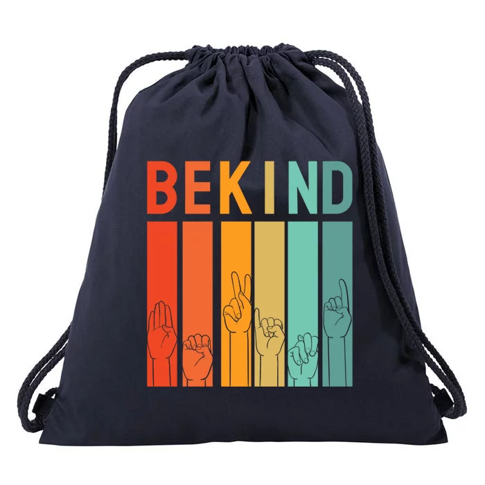 Be Kind Asl Sign Language Anti Bullying Day Kindness Unity Gift Drawstring Bag