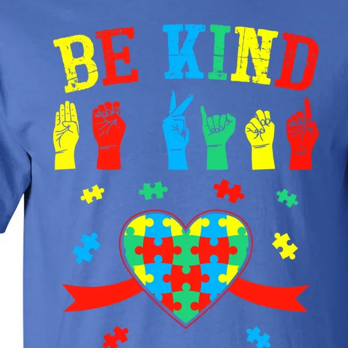 Be Kind Asl Sign Language Hand Talking Gift Tall T-Shirt