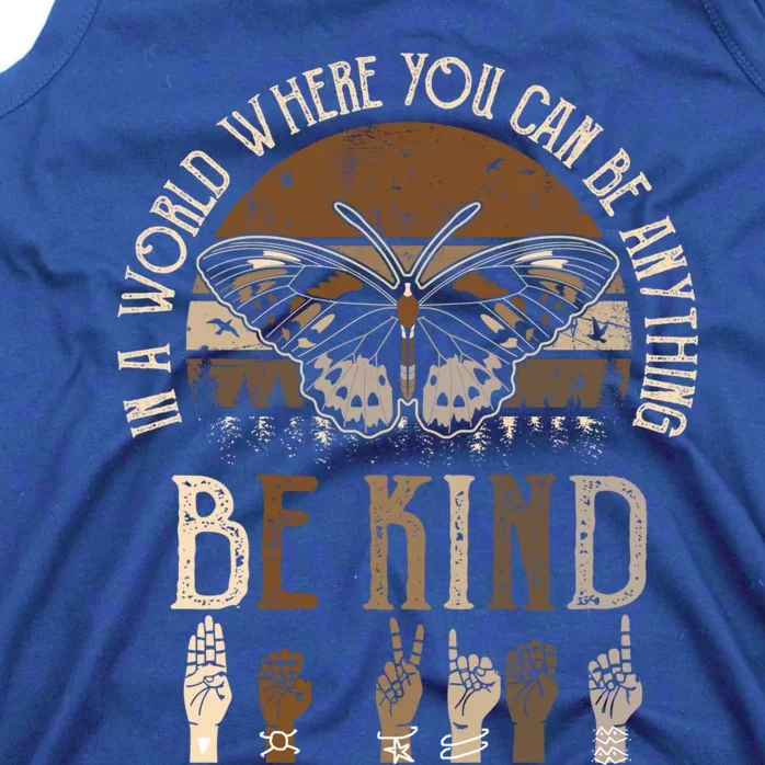 Be Kind Asl Sign Language Inspirational Teacher Kindness Cute Gift Tank Top