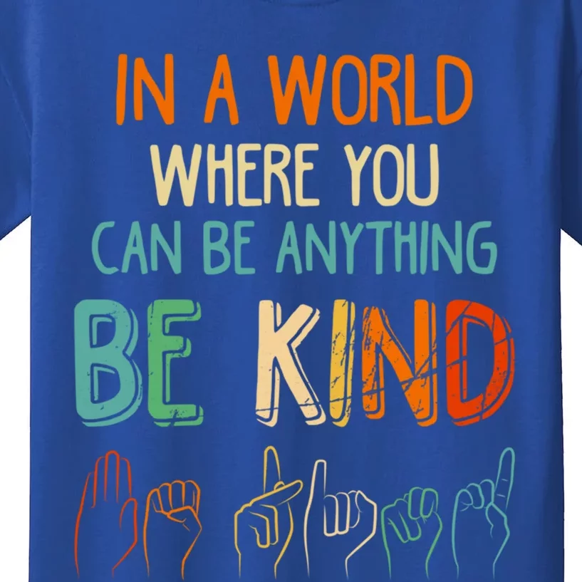 Be Kind Asl Sign Language Gift Kids T-Shirt