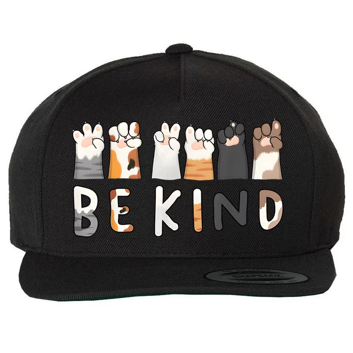 Be Kind Asl Sign Language Kindness Hand Talking Finger Signs Wool Snapback Cap