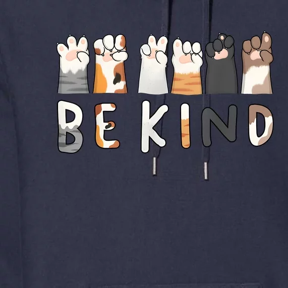 Be Kind Asl Sign Language Kindness Hand Talking Finger Signs Premium Hoodie