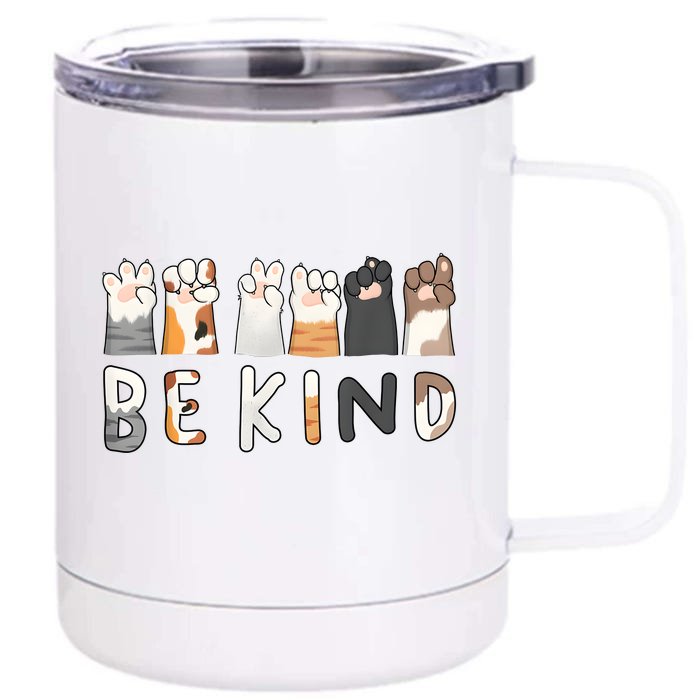 Be Kind Asl Sign Language Kindness Hand Talking Finger Signs Front & Back 12oz Stainless Steel Tumbler Cup