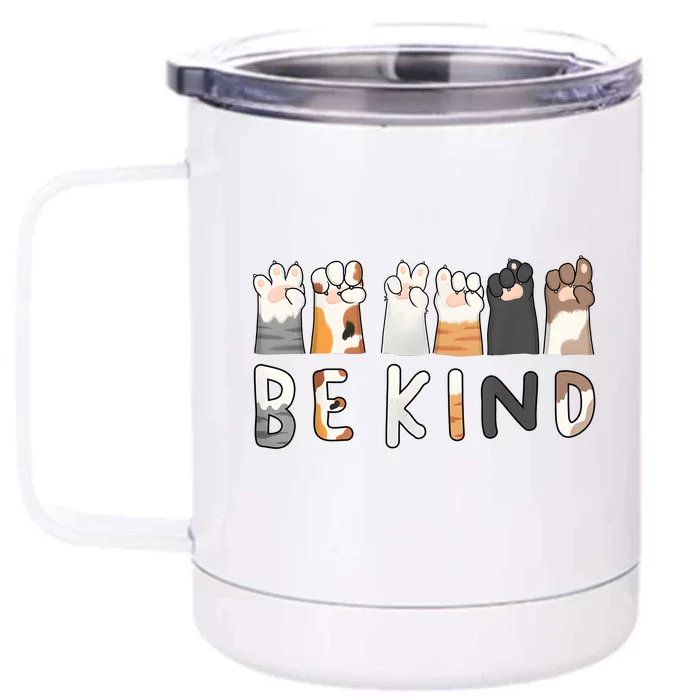 Be Kind Asl Sign Language Kindness Hand Talking Finger Signs Front & Back 12oz Stainless Steel Tumbler Cup