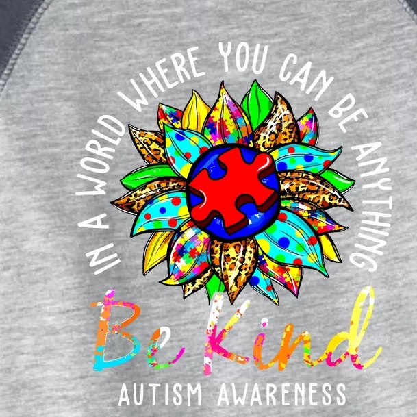 Be Kind Autism Awareness Sunflower Autistic For Women Girl Toddler Fine Jersey T-Shirt