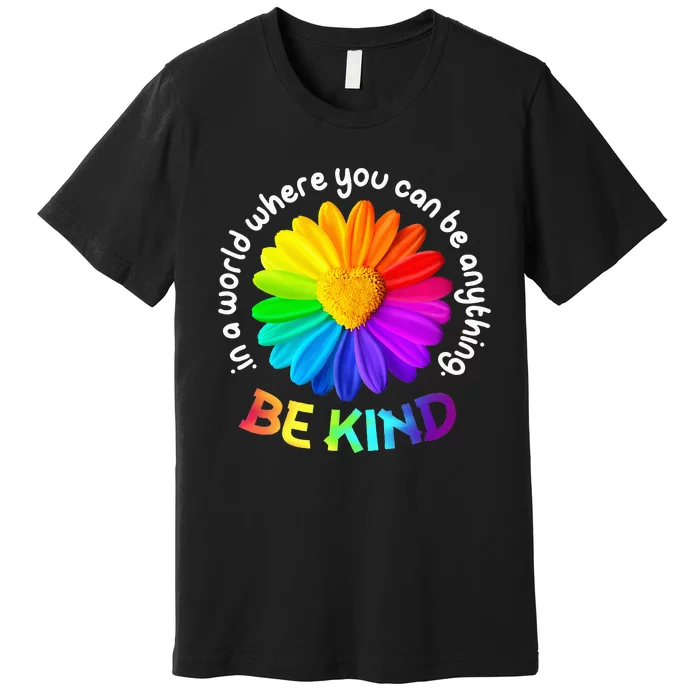 Be Kind Antibullying Kindness Orange Unity Day Sunflower Premium T-Shirt