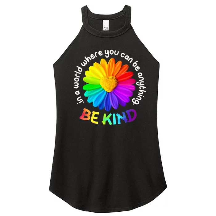 Be Kind Antibullying Kindness Orange Unity Day Sunflower Women’s Perfect Tri Rocker Tank