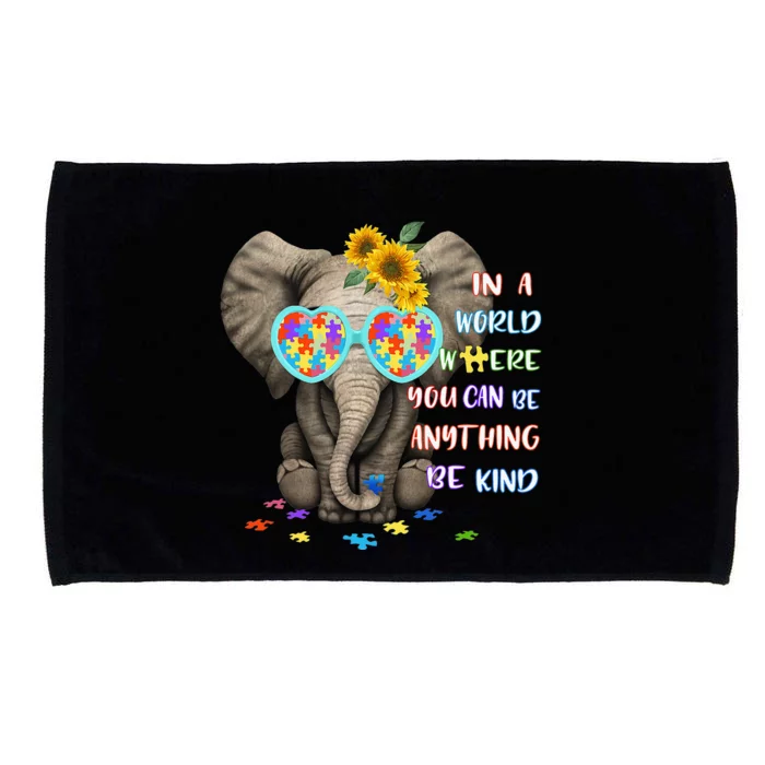 Be Kind Autism Awareness Elephant Autism Microfiber Hand Towel