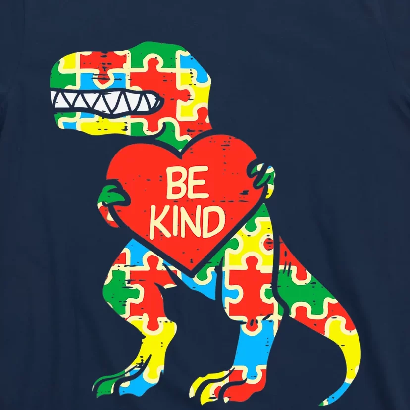 Be Kind Autism Awareness Dinosaur Boy Girl Toddlers T-Shirt