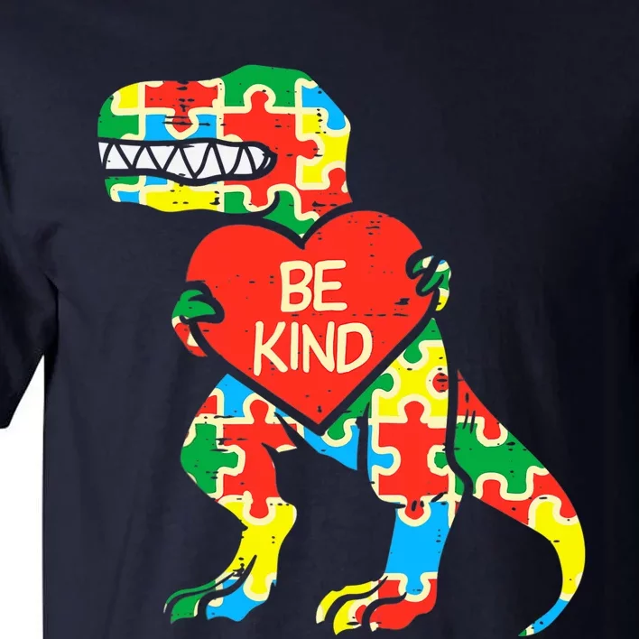 Be Kind Autism Awareness Dinosaur Boy Girl Toddlers Tall T-Shirt