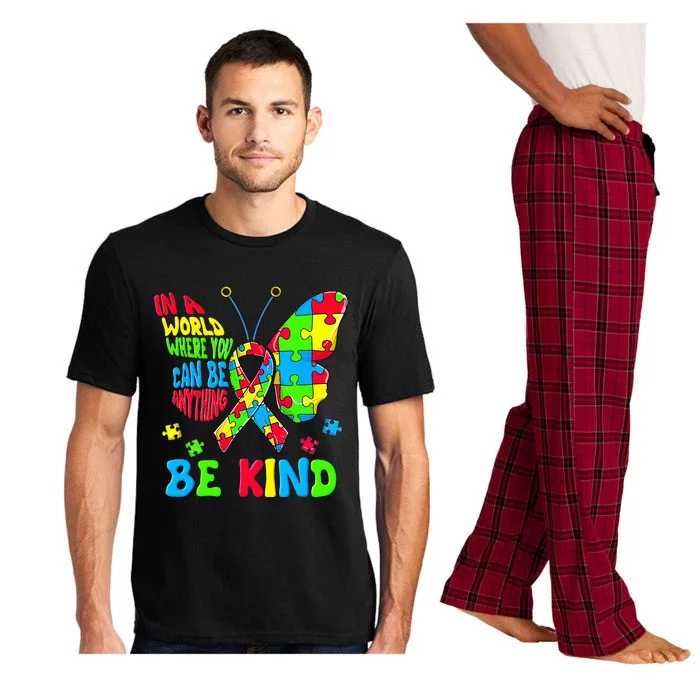 Be Kind Autism Awareness Kindness Puzzle Ribbon Butterfly Pajama Set