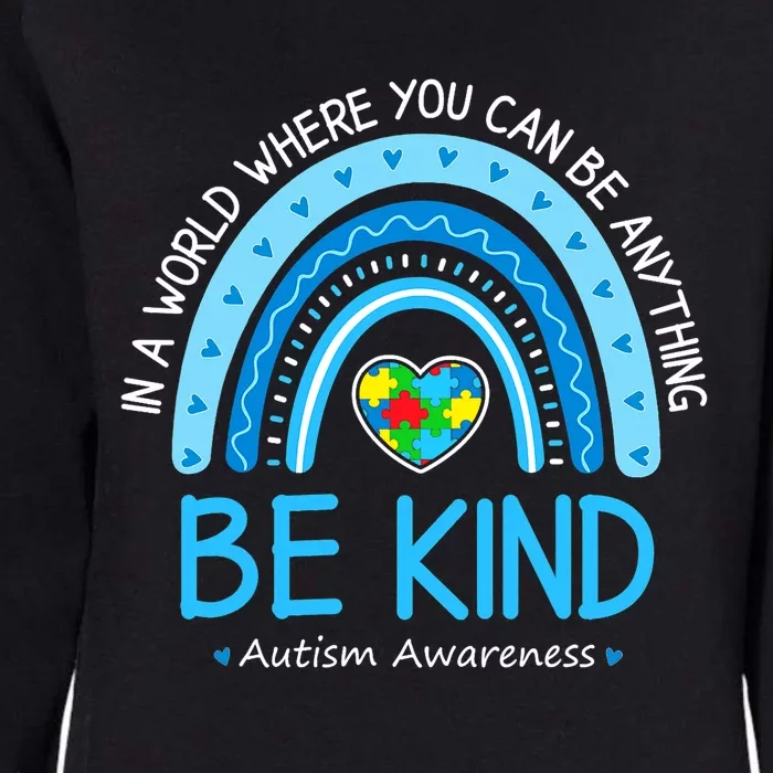 Be Kind Autism Awareness Leopard Rainbow Choose Kindness Womens California Wash Sweatshirt