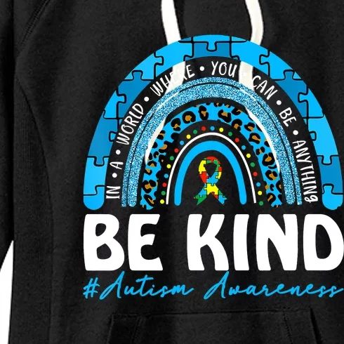 Be Kind Autism Awareness Women's Fleece Hoodie