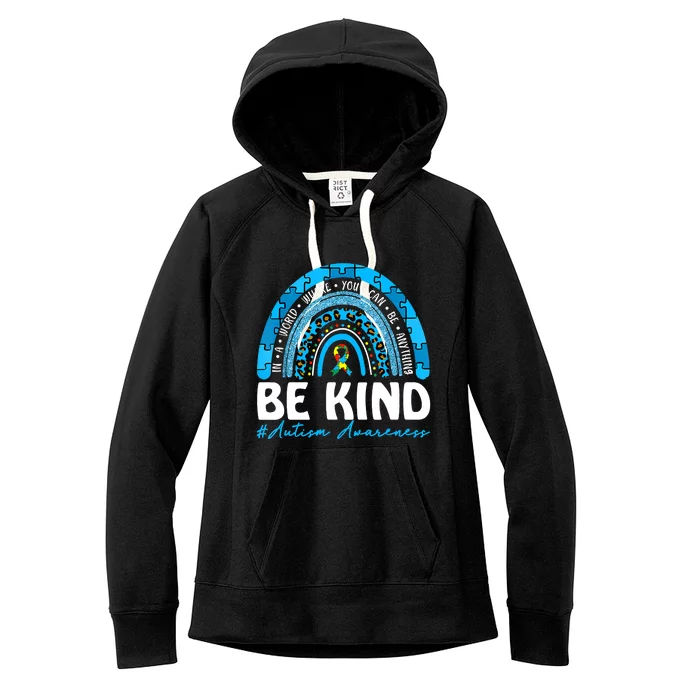 Be Kind Autism Awareness Women's Fleece Hoodie