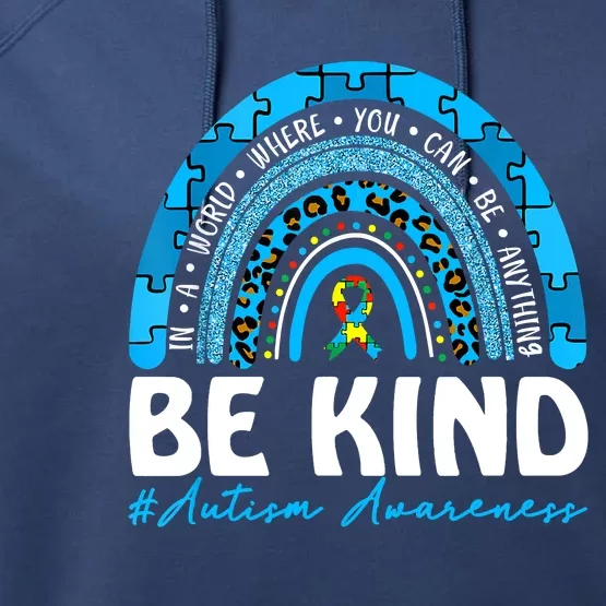 Be Kind Autism Awareness Performance Fleece Hoodie