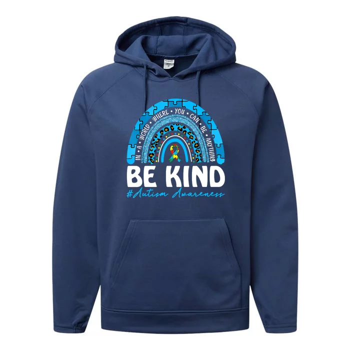 Be Kind Autism Awareness Performance Fleece Hoodie