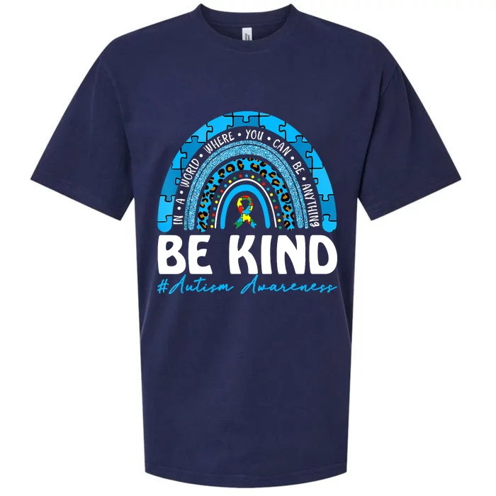 Be Kind Autism Awareness Sueded Cloud Jersey T-Shirt