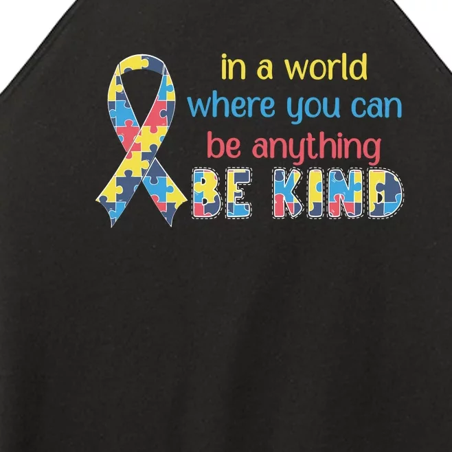 Be Kind Autism Awareness Kindness Puzzle Ribbon Gift Women’s Perfect Tri Rocker Tank