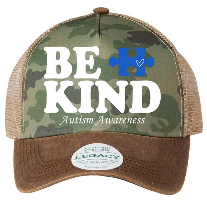 Be Kind Autism Awareness Puzzle Legacy Tie Dye Trucker Hat