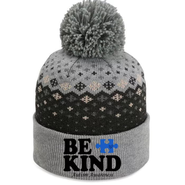 Be Kind Autism Awareness Puzzle The Baniff Cuffed Pom Beanie