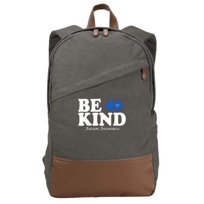 Be Kind Autism Awareness Puzzle Cotton Canvas Backpack