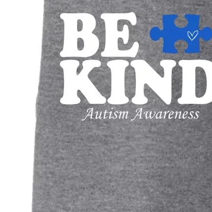 Be Kind Autism Awareness Puzzle Doggie 3-End Fleece Hoodie