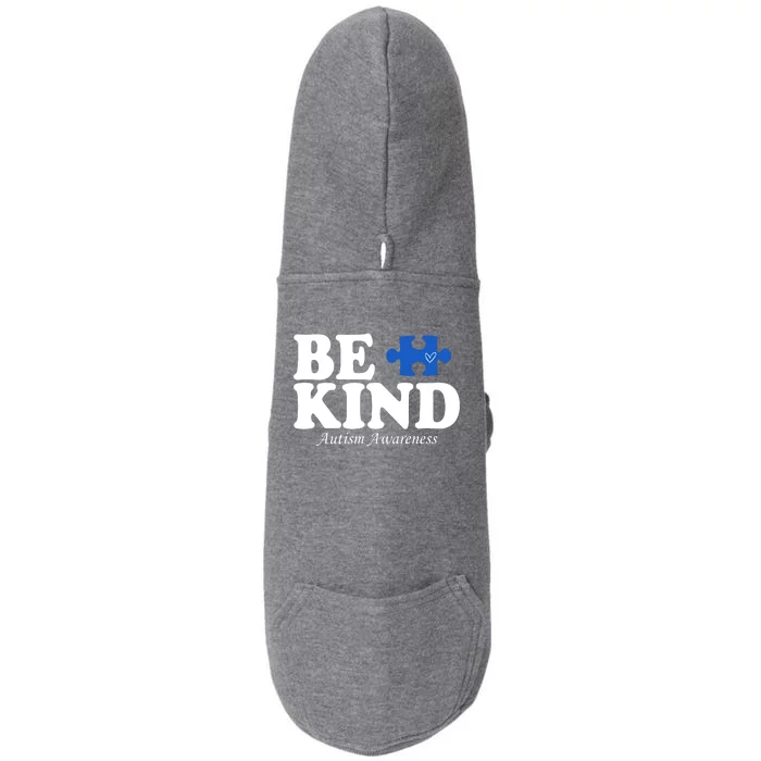 Be Kind Autism Awareness Puzzle Doggie 3-End Fleece Hoodie