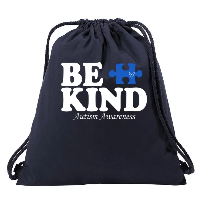 Be Kind Autism Awareness Puzzle Drawstring Bag