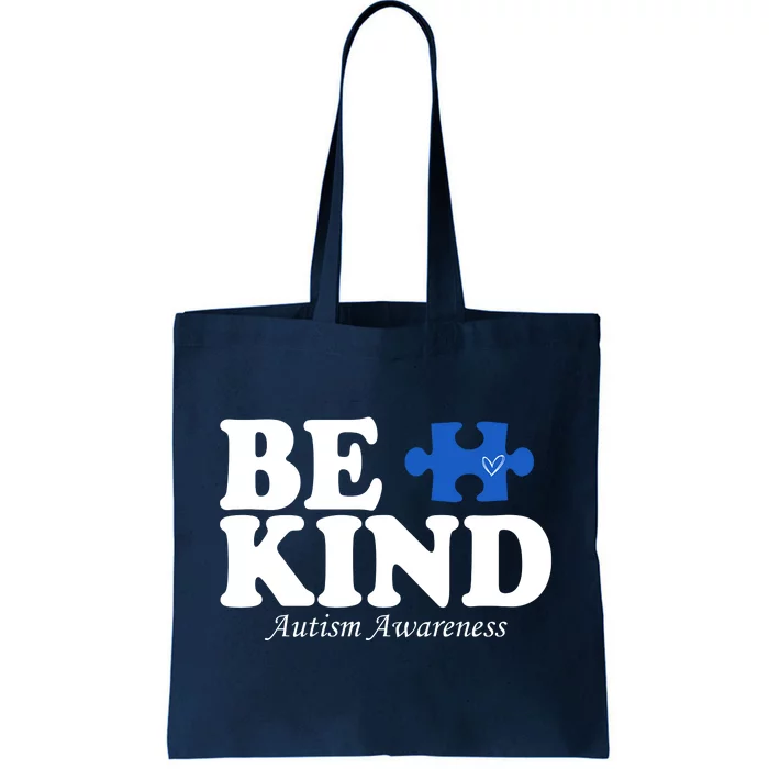 Be Kind Autism Awareness Puzzle Tote Bag