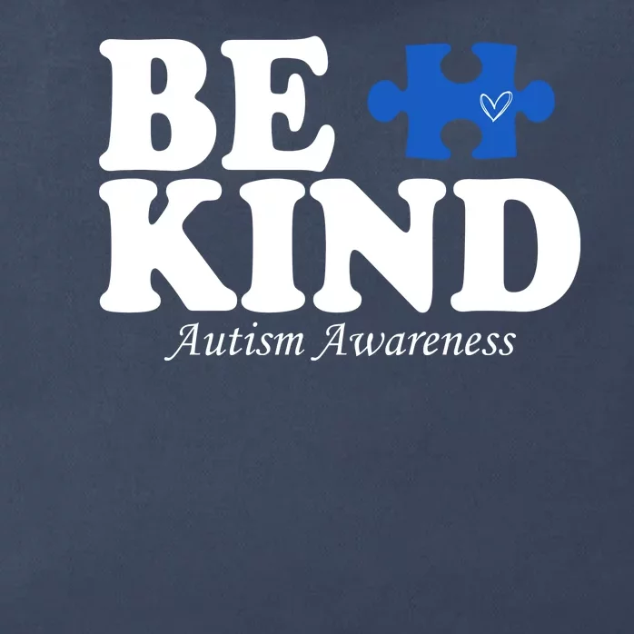 Be Kind Autism Awareness Puzzle Zip Tote Bag