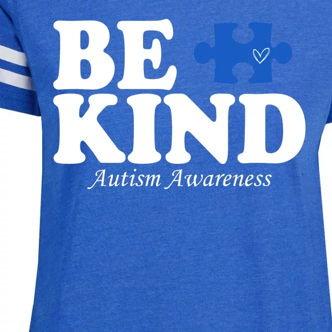 Be Kind Autism Awareness Puzzle Enza Ladies Jersey Football T-Shirt