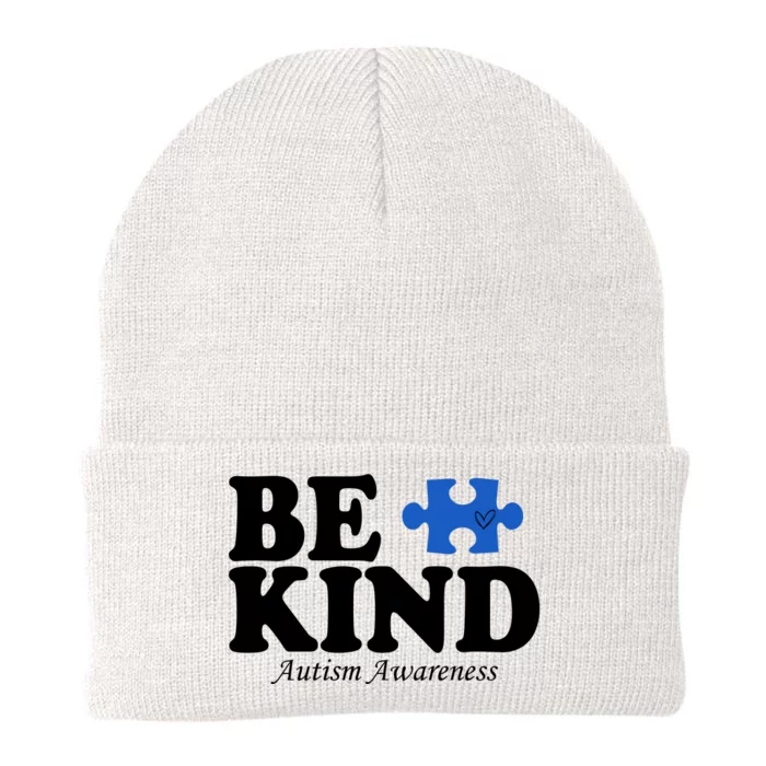 Be Kind Autism Awareness Puzzle Knit Cap Winter Beanie