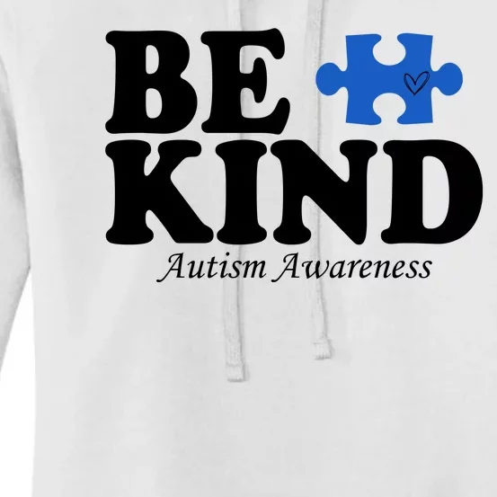 Be Kind Autism Awareness Puzzle Women's Pullover Hoodie