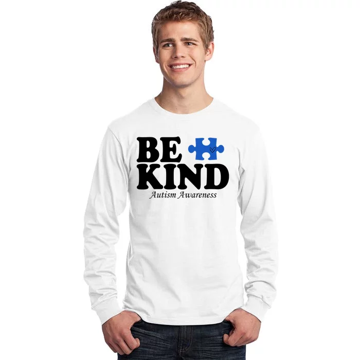 Be Kind Autism Awareness Puzzle Tall Long Sleeve T-Shirt