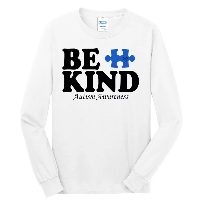 Be Kind Autism Awareness Puzzle Tall Long Sleeve T-Shirt