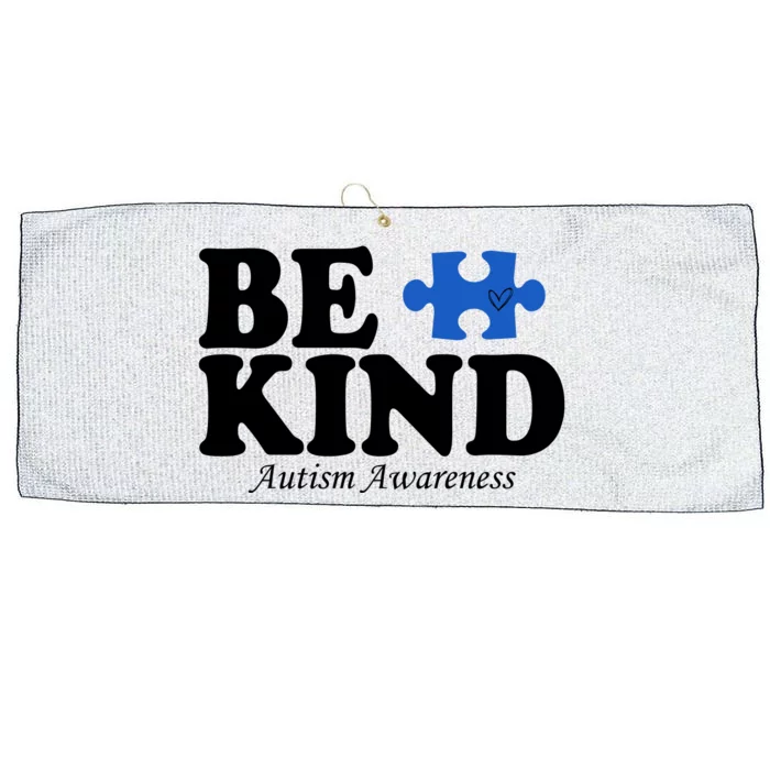 Be Kind Autism Awareness Puzzle Large Microfiber Waffle Golf Towel