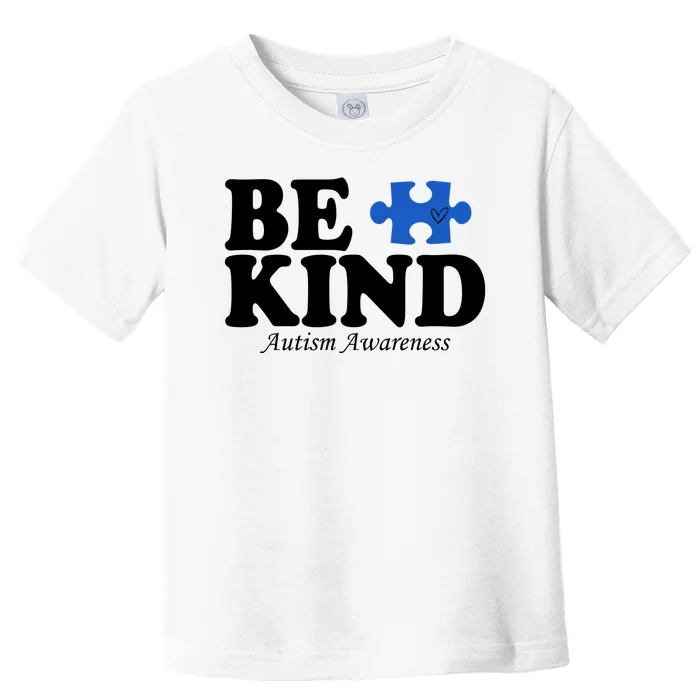 Be Kind Autism Awareness Puzzle Toddler T-Shirt